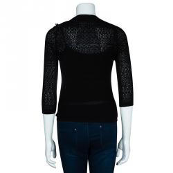 Pre Owned Dolce And Gabbana Black Knit Cardigan S
