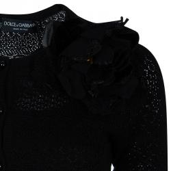 Pre Owned Dolce And Gabbana Black Knit Cardigan S