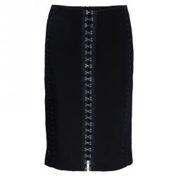 Pre Owned تنورة دولتشي أند غابانا هوك أند أي سوداء M