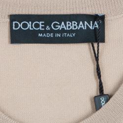 Pre Owned توب دولتشي أند غابانا بأكمام قصيرة تريكو بيج M