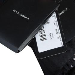 Pre Owned فستان سهرة دولتشي أند غابانا بلا حمالات مكشكش مزين بالترتر أسود M