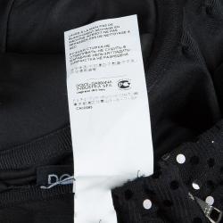 Pre Owned فستان سهرة دولتشي أند غابانا بلا حمالات مكشكش مزين بالترتر أسود M