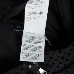 Pre Owned فستان سهرة دولتشي أند غابانا بلا حمالات مكشكش مزين بالترتر أسود M