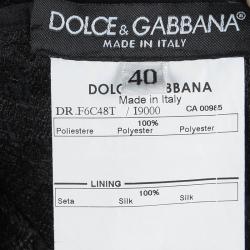 Pre Owned فستان دولتشي أند غابانا دانتيل أسود واسع S