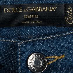 مملوكة مسبقًا Dolce and Gabbana Indigo Denim Tapered Cute Jeans S