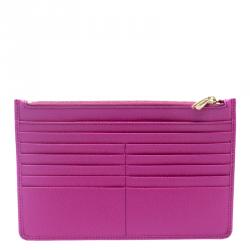 Pre Owned حقيبة كلاتش دولتشي أند غابانا سحاب جلد وردية