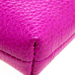 Pre Owned حقيبة كلاتش دولتشي أند غابانا سلسلة جلد وردية