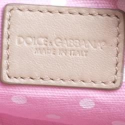 مملوكة مسبقًا Dolce and Gabbana Pink Pineapple Print Leather Chain Clutch