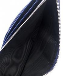 مملوكة مسبقًا Dolce and Gabbana Indigo Leather Clutch