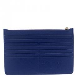 مملوكة مسبقًا Dolce and Gabbana Indigo Leather Clutch