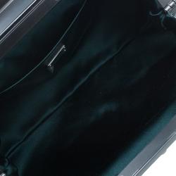 مملوكة مسبقًا حقيبة يد صغيرة دولتشي أند غابانا سارة كريستال ساتان خضراء