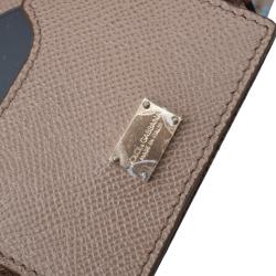 Pre Owned Dolce and Gabbana Nude Leather Medium Miss Sicily Top Handle Bag