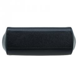 مملوكة مسبقًا Dolce and Gabbana Black Leather Small Miss Sicily Top Handle Bag