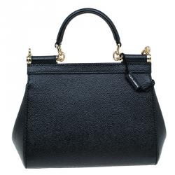 Pre Owned حقيبة دولتشي أند غابانا حمالة علوية ميس سيسيلي صغيرة جلد ذهبي