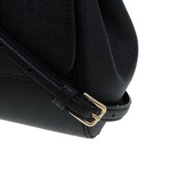 Pre Owned Dolce and Gabbana Black Leather Medium Miss Sicily Top Handle Bag