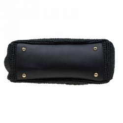 Pre Owned حقيبة دولتشي أند غابانا ألما رافية كروشيه سوداء