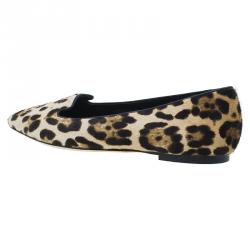 Pre Owned Dolce and Gabbana Pony Hair Smoking Slippers Size 39 