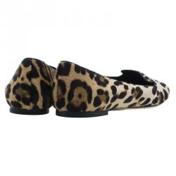 Pre Owned Dolce and Gabbana Pony Hair Smoking Slippers Size 39 