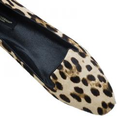 Pre Owned Dolce and Gabbana Pony Hair Smoking Slippers Size 39 