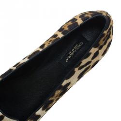 Pre Owned Dolce and Gabbana Pony Hair Smoking Slippers Size 39 