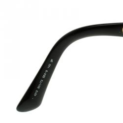 مملوكة مسبقًا نظارة شمسية دي اند جي 4213 فيليغري بولاريزد ذهبية اللون سوداء مستديرة