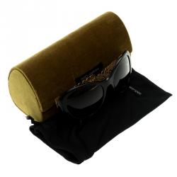 مملوكة مسبقًا نظارة شمسية دي اند جي 4213 فيليغري بولاريزد ذهبية اللون سوداء مستديرة