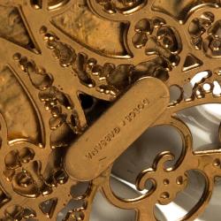 مملوكة مسبقًا أقراط دولتشي أند غابانا شيراب ذهبية اللون بمشبك طويلة