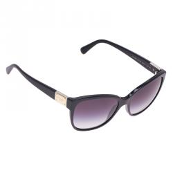 Pre Owned Dolce and Gabbana Black DG4195 Oversized Cat Eye Sunglasses