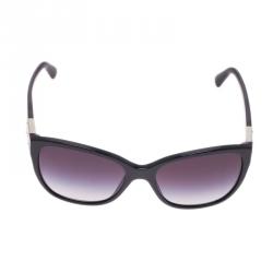 Pre Owned Dolce and Gabbana Black DG4195 Oversized Cat Eye Sunglasses