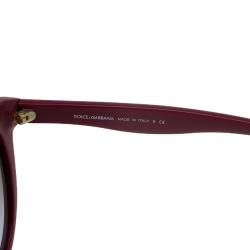 مملوكة مسبقًا Dolce Gabbana Burgundy DG4149 Oversized Sunglasses