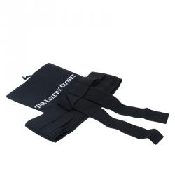 Pre Owned Dolce and Gabbana Black Grosgrain Bow Waist Belt Size 38