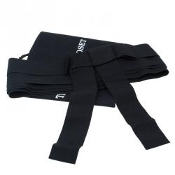 Pre Owned Dolce and Gabbana Black Grosgrain Bow Waist Belt Size 38