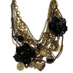 مملوكة مسبقًا قلادة دولتشي أند غابانا وردات و عملات متدلية