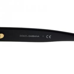 Pre Owned نظارة شمسية دولتشي أند غابانا 4233 زرقاء بإطار نقشة الفهد وعين القطة