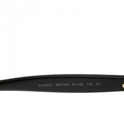 Pre Owned Dolce and Gabbana Black Polka Dot Cat Eye Sunglasses