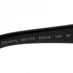 Pre Owned نظ ارة شمسية دولتشي أند غابانا DG 4215 موزايكو إصدار محدود سوداء عين القطة إستقطابية