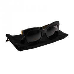 Pre Owned نظارة شمسية دولتشي أند غابانا DG 4215 موزايكو إصدار محدود سوداء عين القطة إستقطابية