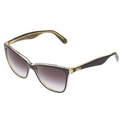 مملوكة مسبقًا Dolce and Gabbana DG4193 Black & Glitter Gold Cat Eye Sunglasses