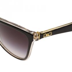 مملوكة مسبقًا Dolce and Gabbana DG4193 Black & Glitter Gold Cat Eye Sunglasses