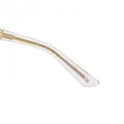 Pre Owned Dolce and Gabbana Gold Filigree Cat Eye Sunglasses
