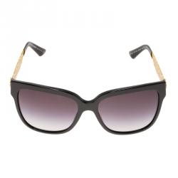 Pre Owned نظارة شمسية دولتشي أند غابانا DG4212 فيليغري عين القطة سوداء