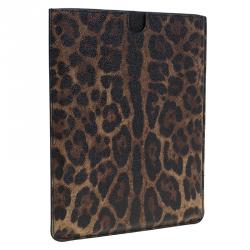 مملوكة مسبقًا Dolce and Gabbana Leopard Print Canvas iPad 2 Case