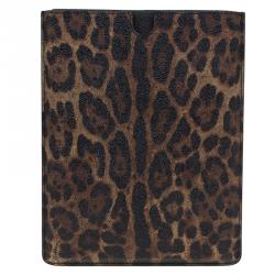 مملوكة مسبقًا Dolce and Gabbana Leopard Print Canvas iPad 2 Case