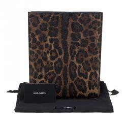 مملوكة مسبقًا Dolce and Gabbana Leopard Print Canvas iPad 2 Case