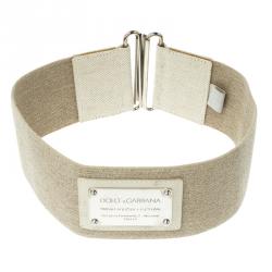 Pre Owned حزام دولتشي اند غابانا إيلاستيك كانفاس بيج 75 سم