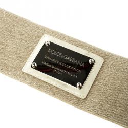 Pre Owned حزام دولتشي اند غابانا إيلاستيك كانفاس بيج 75 سم