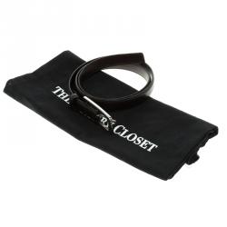 Pre Owned حزام دولتشي آند غابانا جلد أسود رفيع 110 سم