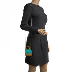 Pre Owned حقيبة إكسسوارات دولتشي أند غابانا مايكرو سيسيلي جلد متعددة الألوان