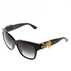 مملوكة مسبقًا Dolce and Gabbana Black DG 4247-B-F Embellished Sunglasses