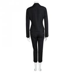 Pre Owned Dolce and Gabbana Black Tailored Pant Suit M